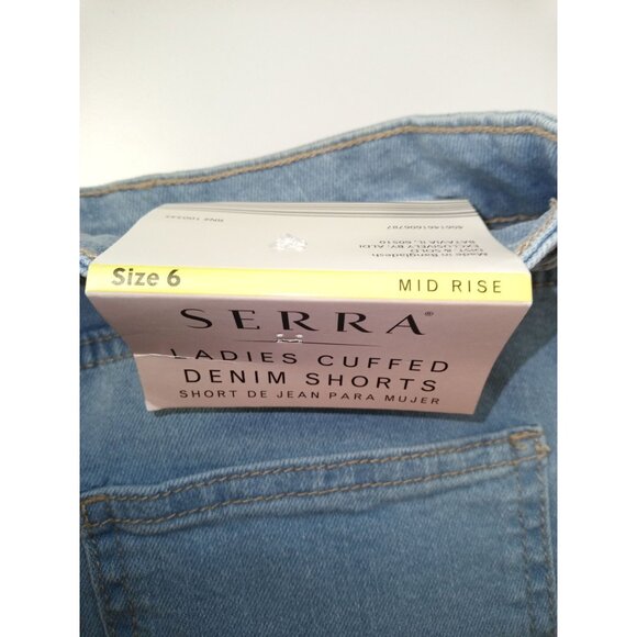 NWT Serra Light Wash Cuffed Jean Shorts Size 6 - Picture 6 of 7